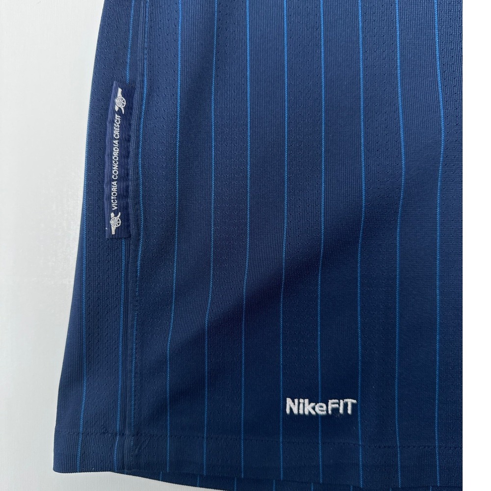 Nike Arsenal FC 2009-2010 Away Jersey Navy Blue Pinstripe XL Fly Emirates - Picture 6 of 11
